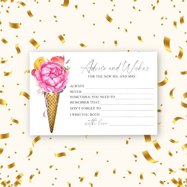 Papeterie Crème glacée - Conseil Fête des mariées et souhait (Créateur téléchargé)