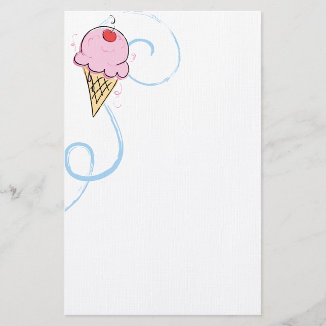Papeterie Crème glacée de cerise (Devant)