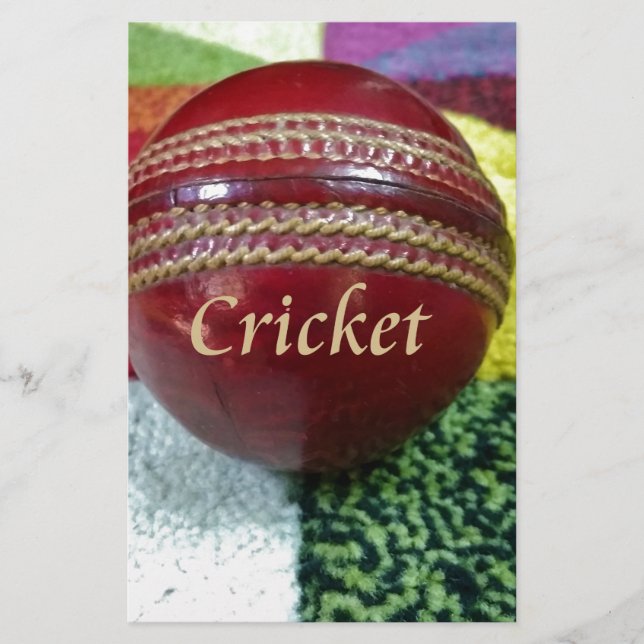 Papeterie Cricket : Red Hard Ball Art Print (Devant)