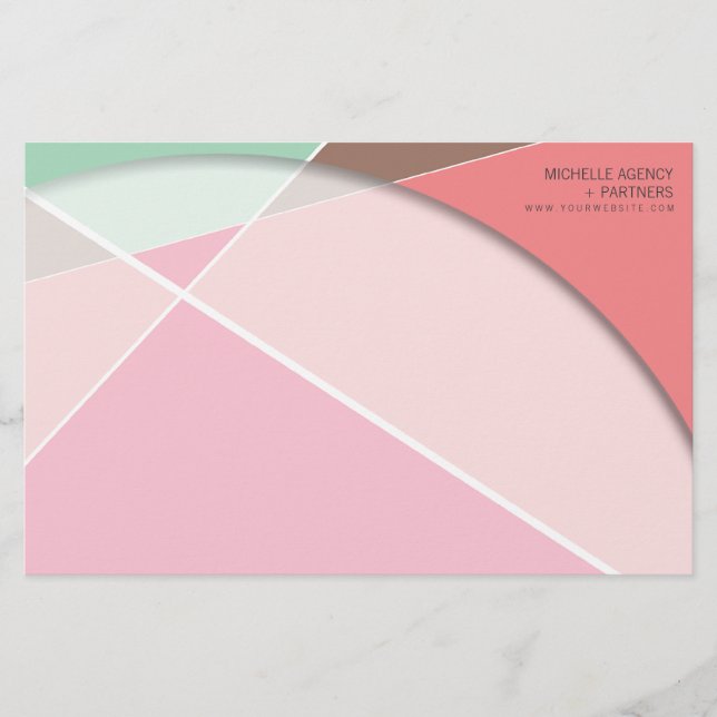 Papeterie Criss Cross Geometry Motif de style  (Devant)