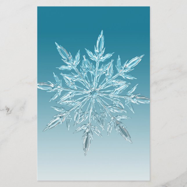 Papeterie Cristal de glace bleu (Devant)