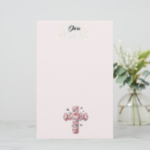 Papeterie croisée et Rose