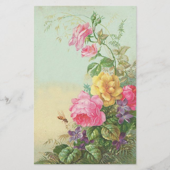 Papeterie Cru floral stationnaire (Devant)