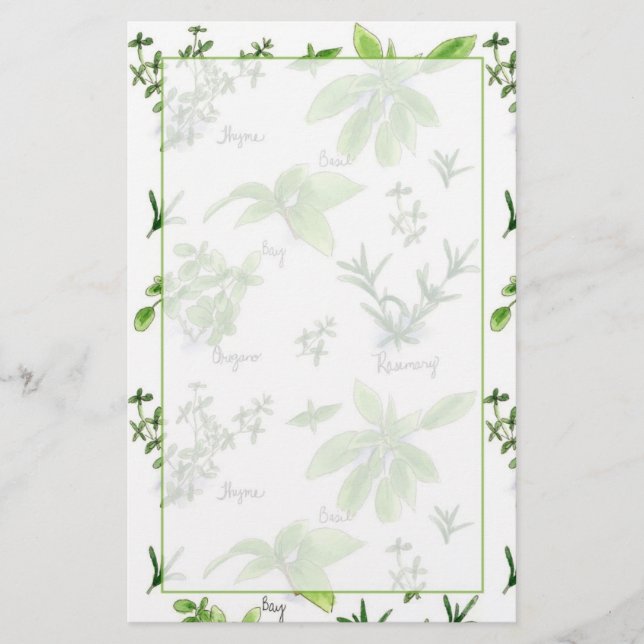 Papeterie Cuisine de cuisine Herbes Rosemary Basil (Devant)