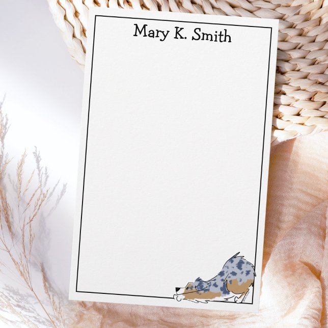 Papeterie Custom Australian Shepherd Cute Dog Art (Créateur téléchargé)