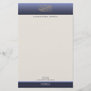 Papeterie Customisée Victorian Thistle Blue