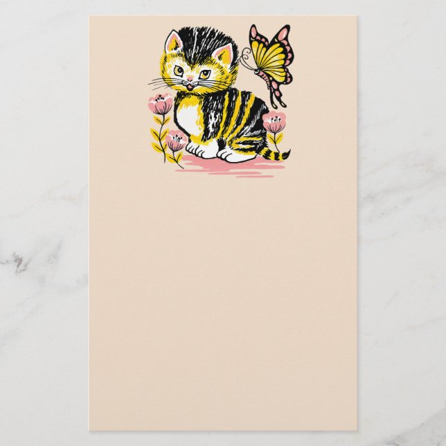 PAPETERIE CUT VINTAGE CAT (Devant)