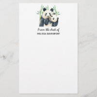 Cute Panda Ours Cuddin Aquarelle