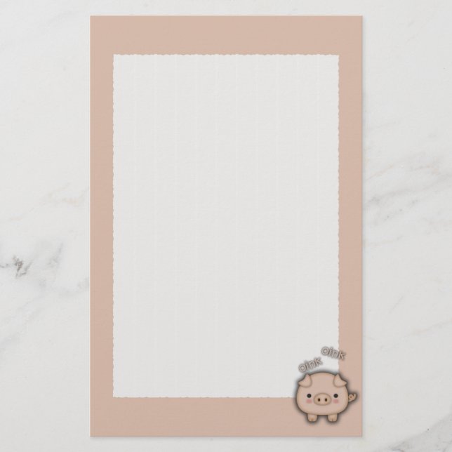 Papeterie Cute pink pig oink (Devant)