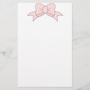 Papeterie Cute Simple Fille Bébé Rose Bow