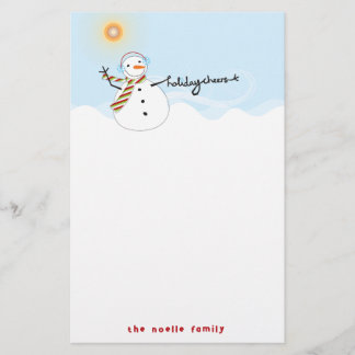 Papeterie Cute Snowman Cheval Papier de Vacances