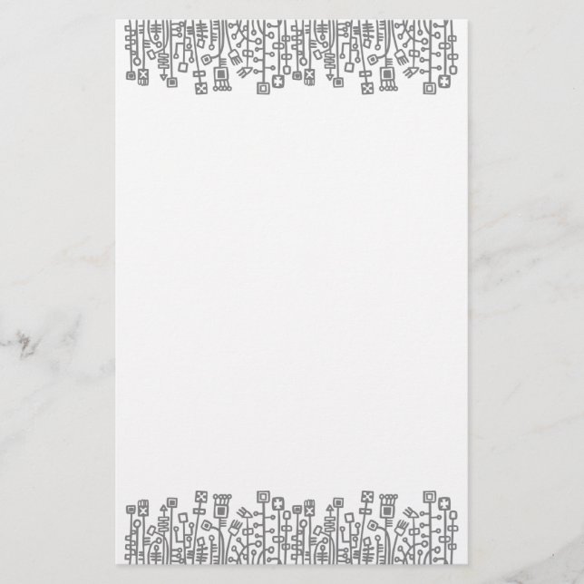 Papeterie Cyber Garden - Noir 50pc (gris) (Devant)