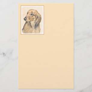 Papeterie Dachshund (Longhaerien) Peinture - Art Chien origi