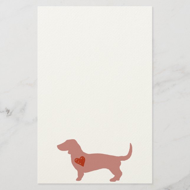 Papeterie Dachshund Saint-Valentin (Devant)