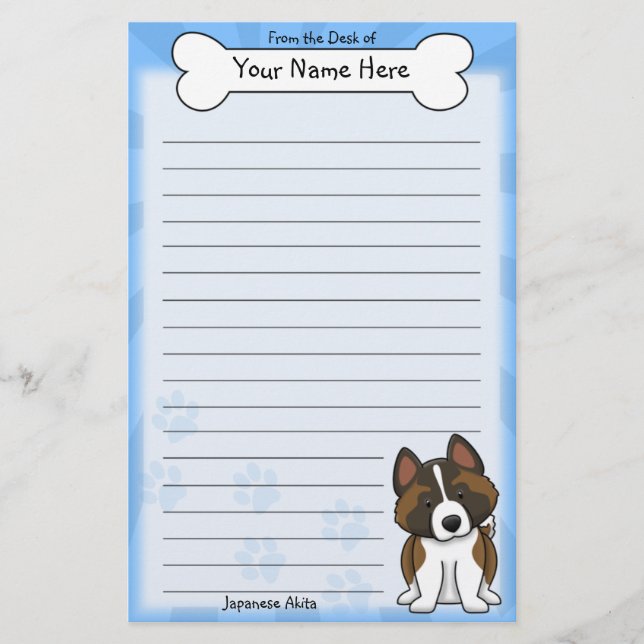 Papeterie d'Akita de Japonais de Kawaii (Devant)