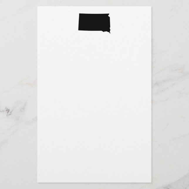 Papeterie Dakota du Sud en noir et blanc (Devant)