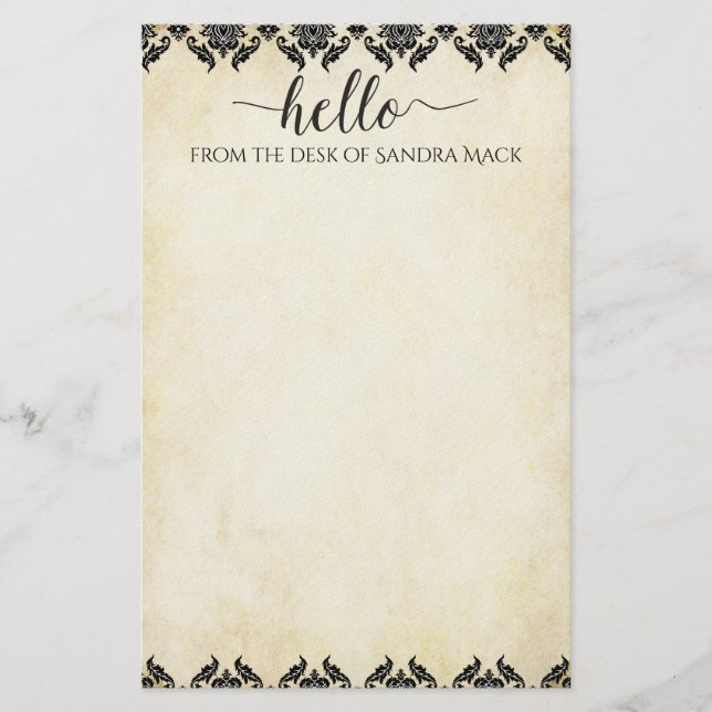 Papeterie Damas violettes sur papier gris chaud 100% Recyclé (Devant)