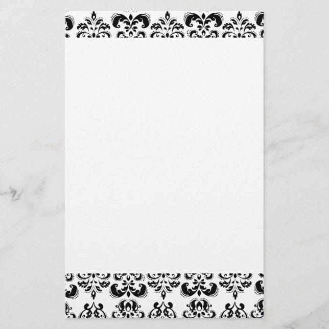 Papeterie DAMASK, noir et blanc (Devant)