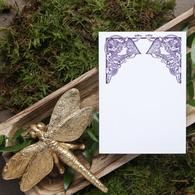 Papeterie Dames Art nouveau personnalisables (Créateur téléchargé)