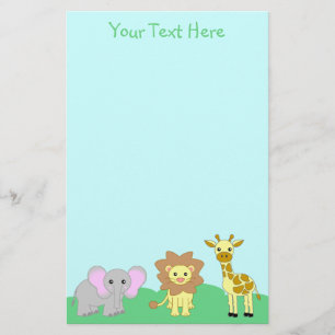Papeterie d'animaux de bébé