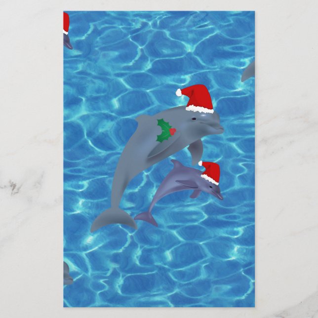 Papeterie dauphins de santa claus (Devant)