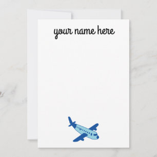 Papeterie d'avion Cartes de correspondance pour en
