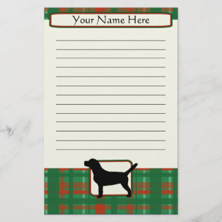 Papeterie de beagle de Noël de plaid