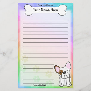 Papeterie de bouledogue français de Kawaii