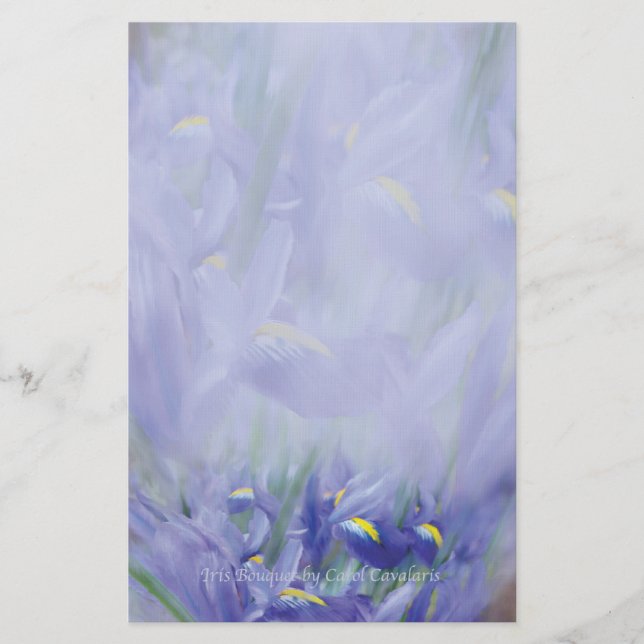 Papeterie de bouquet d'iris (Devant)