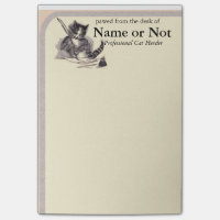 Papeterie de chat - grand post-it de taille