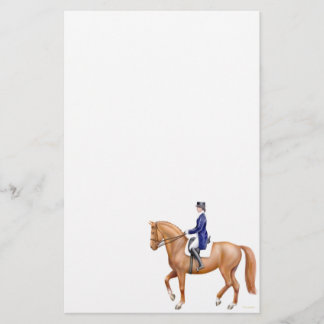 Papeterie de cheval de dressage de châtaigne