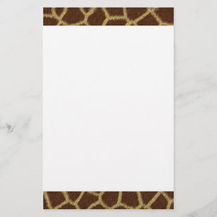 Papeterie de conception de fourrure de girafe