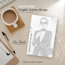 Papeterie de conception graphique minimaliste
