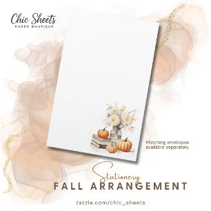 Papeterie de conception shabby chic Fleurs d'autom