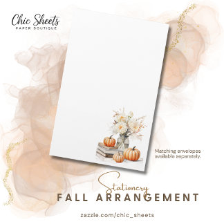 Papeterie de conception shabby chic Fleurs d'autom