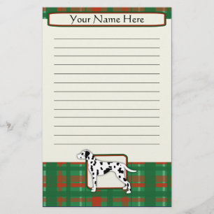 Papeterie de Dalmate de Noël de plaid