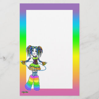 Papeterie de fée de Goth de Cyber d'arc-en-ciel de