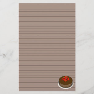 Papeterie de gâteau au chocolat - lignes optionnel