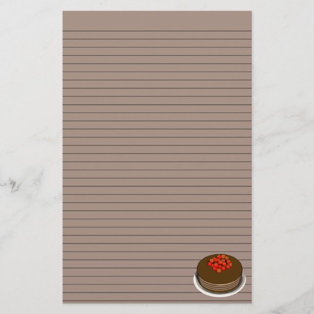 Papeterie de gâteau au chocolat - lignes optionnel (Devant)
