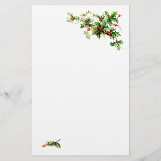 Papeterie de houx de Noël