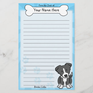 Papeterie de Kawaii border collie