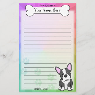 Papeterie de Kawaii Boston Terrier