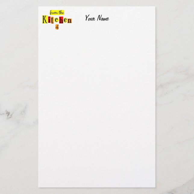 Papeterie De la cuisine de Retro Reds Custom Stationery (Devant)