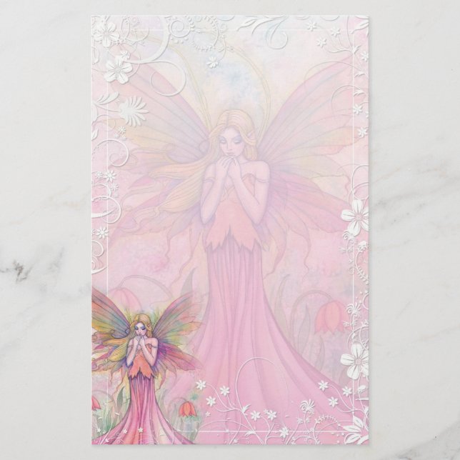 Papeterie de la fée aux fleurs fantaisistes par Mo (Devant)