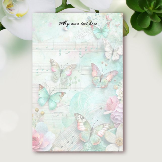 Papeterie de lettres de papillons de printemps (Créateur téléchargé)