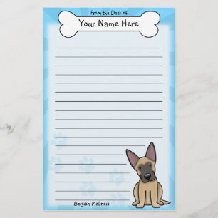 Papeterie de Malinois de Belge de Kawaii
