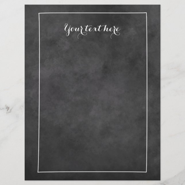 Papeterie de mariage à tableau noir avec bordure (Devant)