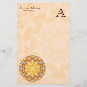 Papeterie de monogramme de mandala de