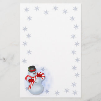Papeterie de Noël de bonhomme de neige