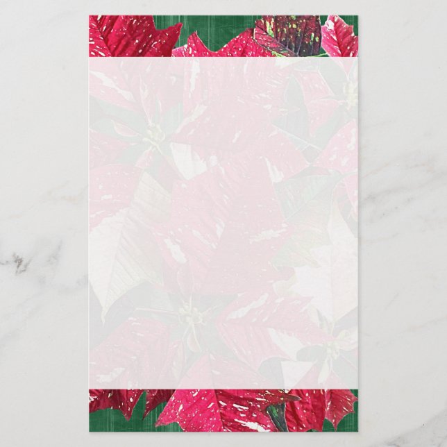 Papeterie de Noël de poinsettia (Devant)